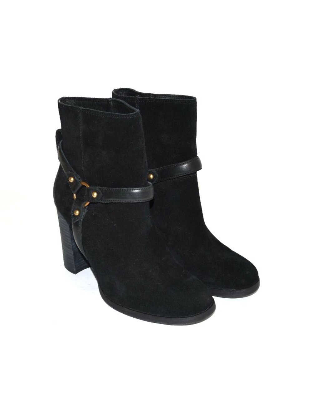 New! UGG Dandridge Suede Harness Boot Black Suede Size 8.5 1019010